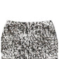 Silver Leopard Jacquard Mid Waist Mini Skirt