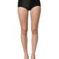 Black Low Waist Satin Culotte Hotpants Shorts