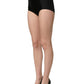 Black Low Waist Satin Culotte Hotpants Shorts