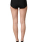 Black Low Waist Satin Culotte Hotpants Shorts
