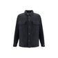 Black Cotton Full-Length Jacket