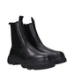 Black Leather Ankle Boots