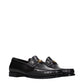 Black Leather Slip-On Loafers