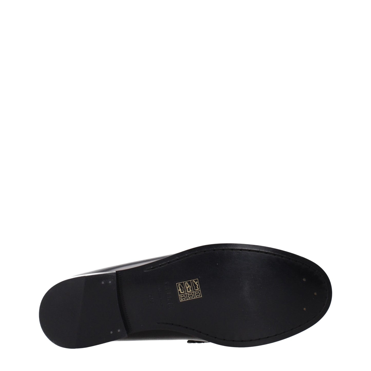 Black Leather Slip-On Loafers