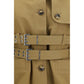Beige Cotton Full-Length Jacket