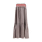 Brown Cotton Midi Skirt
