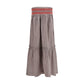 Brown Cotton Midi Skirt