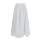 White Cotton Long Skirt