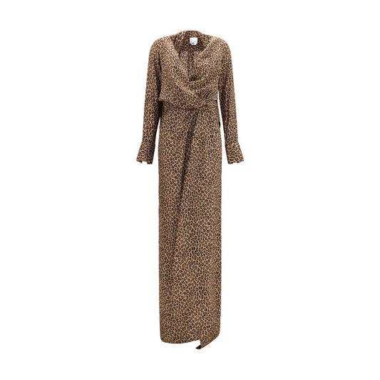 Beige Silk Long Dress