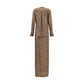 Beige Silk Long Dress