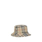Beige Cotton Bucket Hat