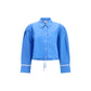 Blue Cotton Pattern Shirt