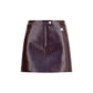 Bordeaux Cotton Mini Skirt