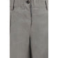Bicolor Linen Bermuda Shorts