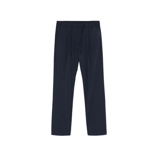Blue Elastane Casual Pants
