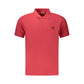 Red Cotton Men Polo Shirt