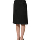 Black Pinstriped HighWaist Pencil Cut Skirt