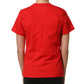 Red Graphic Cotton Jersey Crew Neck T-shirt