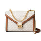 Beige Canvas Shoulder Bag