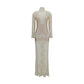 Beige Polyamide Long Dress