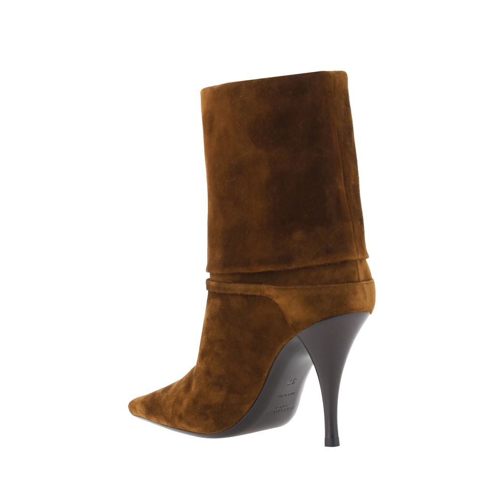 Brown Calf Leather Bos Taurus Ankle Boots