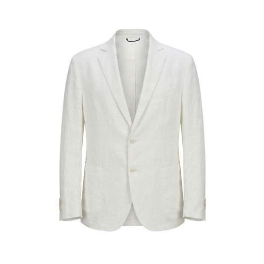 White Linen Men's Jacket