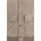 Beige Calf Leather Bos Taurus Leather Jacket