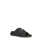 Black Calf Leather Bos Taurus Platform Sandals