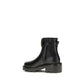 Black Calf Leather Bos Taurus Ankle Boots