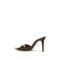 Brown Calf Leather Bos Taurus Stiletto Heel Sandals
