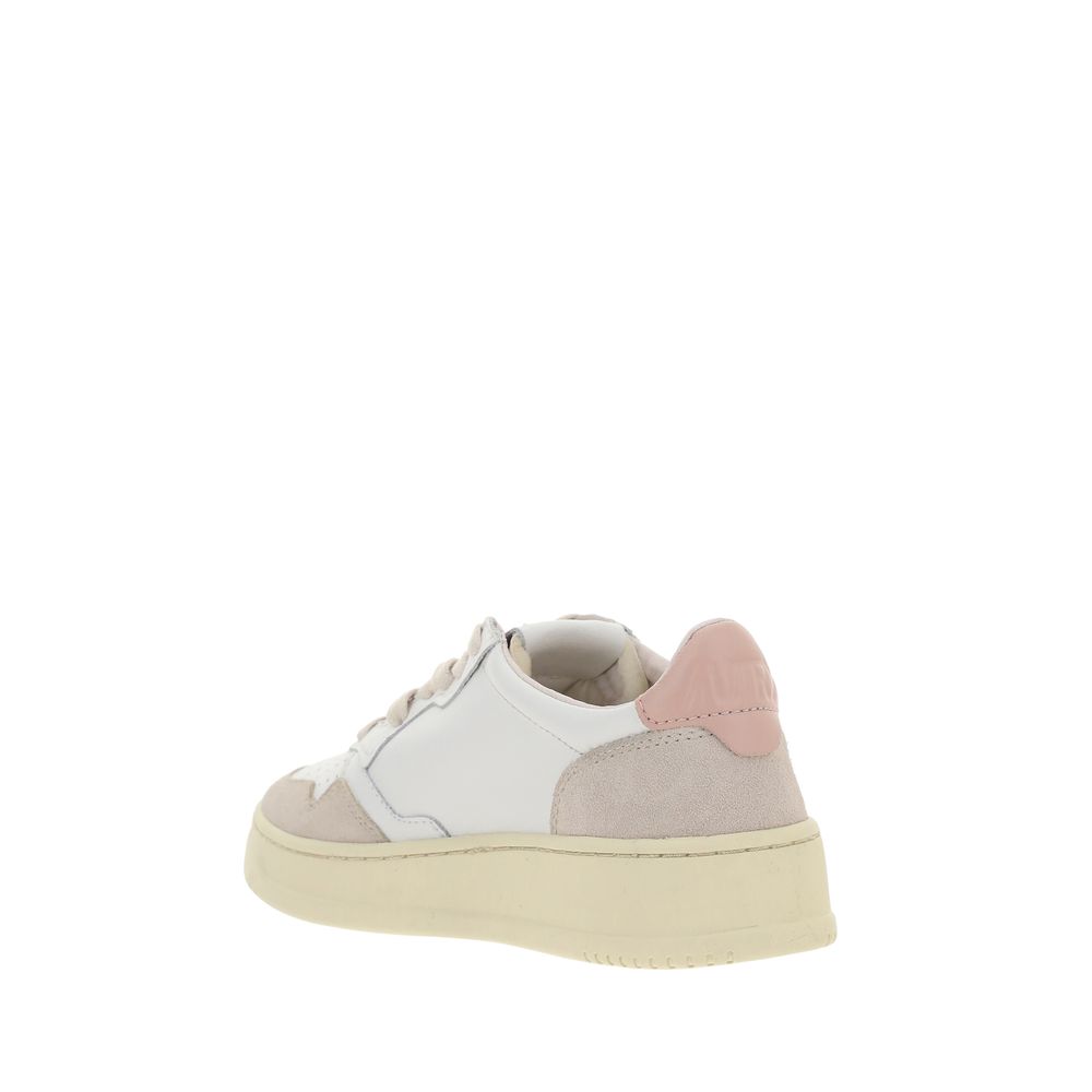 White Calf Leather Bos Taurus Low Top Sneakers