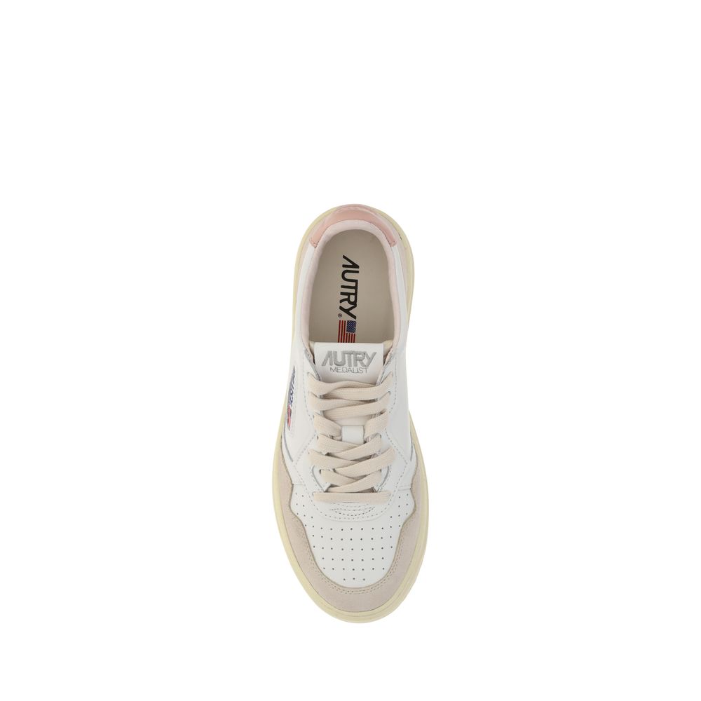 White Calf Leather Bos Taurus Low Top Sneakers