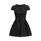 Black Polyester Casual Dress
