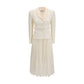 Beige Polyester Cocktail Dress