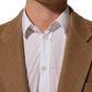 Brown Single Breasted 2 Button Suit Jacket