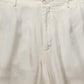 Off White Silk Straight Wide Leg Trouser Pants