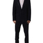 Dark Blue Single Breasted 2 Piece Men Suit