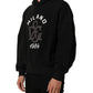 Black Cotton Milano1984 Print Hoodie Sweater