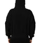 Black Cotton Milano1984 Print Hoodie Sweater