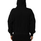 Black Cotton Milano1984 Print Hoodie Sweater