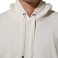 White Logo Hooded PulloverSweatshirt Sweater