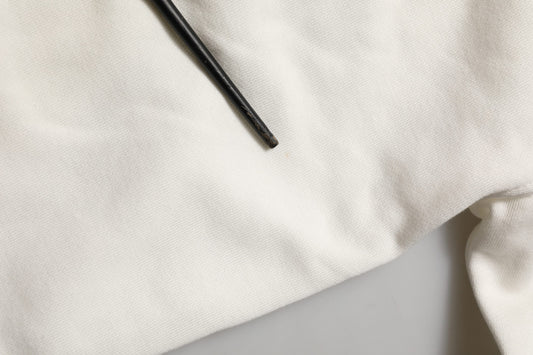 White Logo Hooded PulloverSweatshirt Sweater