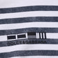 White Blue Stripe Hooded Sweatshirt Sweater