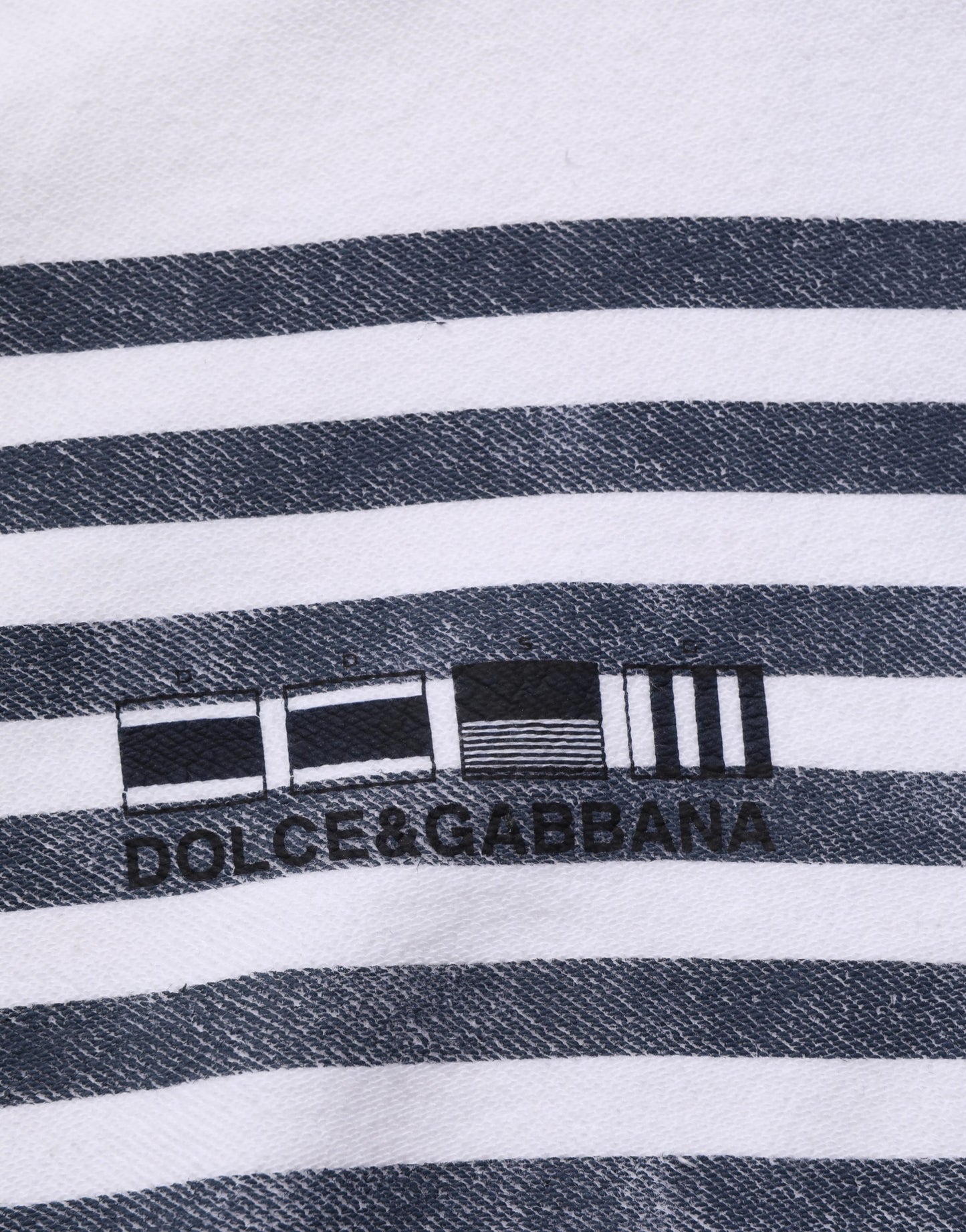 White Blue Stripe Hooded Sweatshirt Sweater