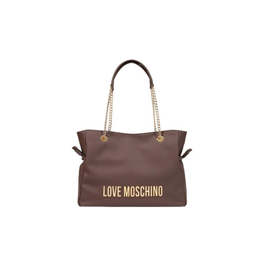 Brown Polyester Handbag