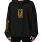 Black Cotton Logo Hooded Oversize Sweater
