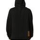 Black Cotton Logo Hooded Oversize Sweater