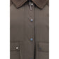 Brown Polyester Full-Length Jacket