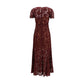Bordeaux Polyester Cocktail Dress