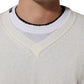 White Flax CrewNeck Layered Pullover Sweater